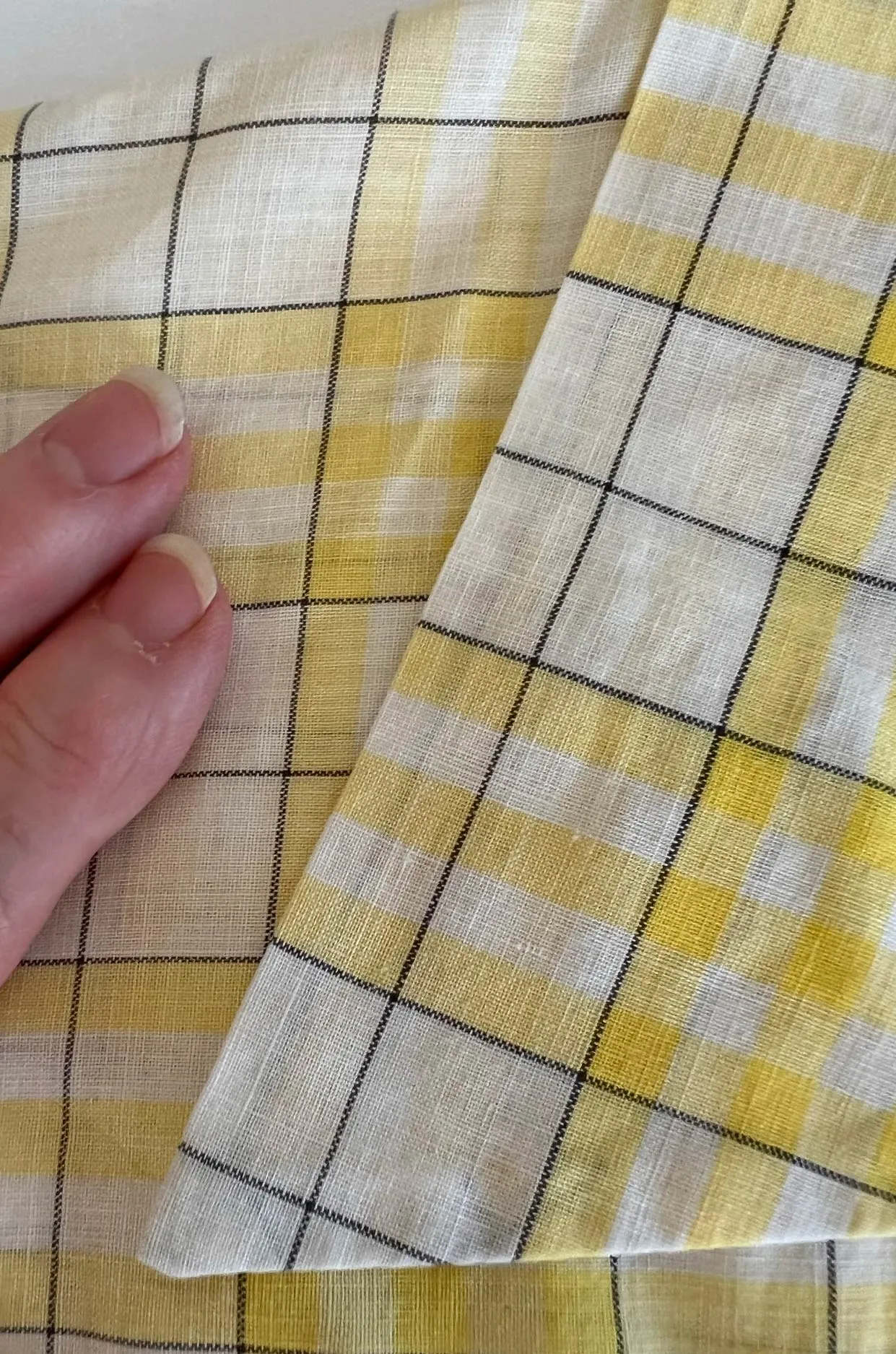 40s Summer Day Dress Vintage 50s Sunny Yellow Plaid Medium VFG