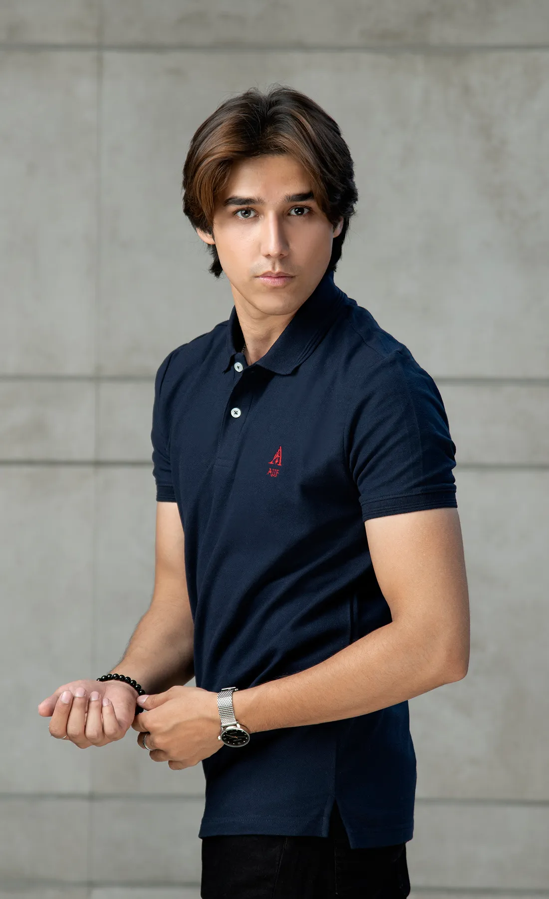 Alif Blue Basic Polo