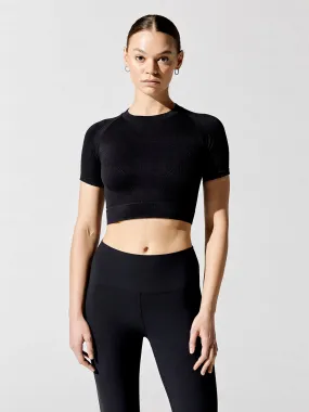 Barre Seamless Tee - Black