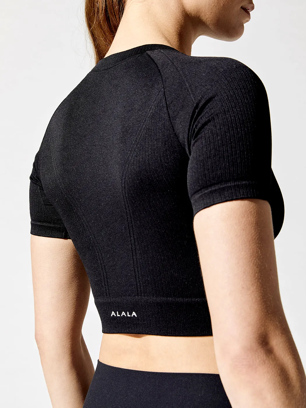 Barre Seamless Tee - Black