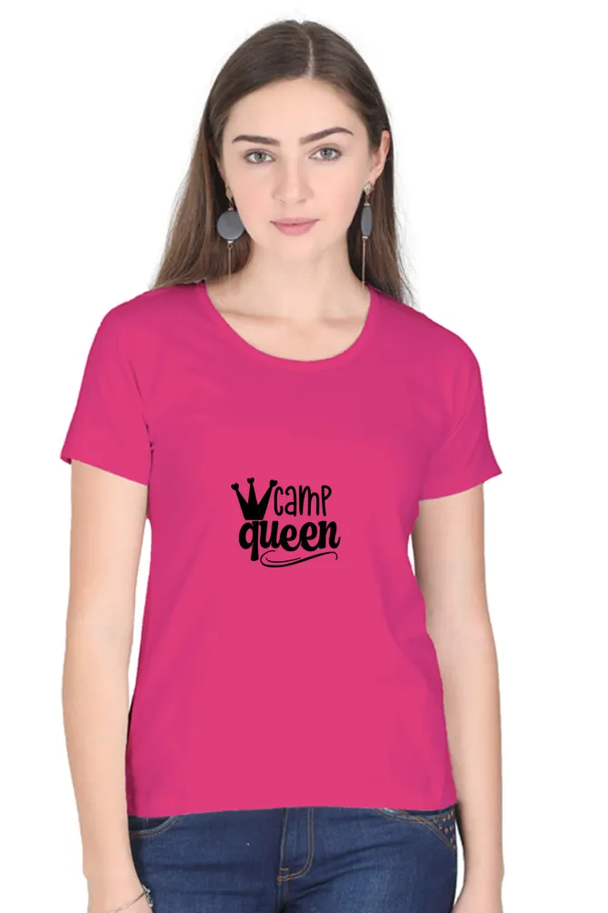 Camp Queen Women's Round Neck Tee – Adventure in Style