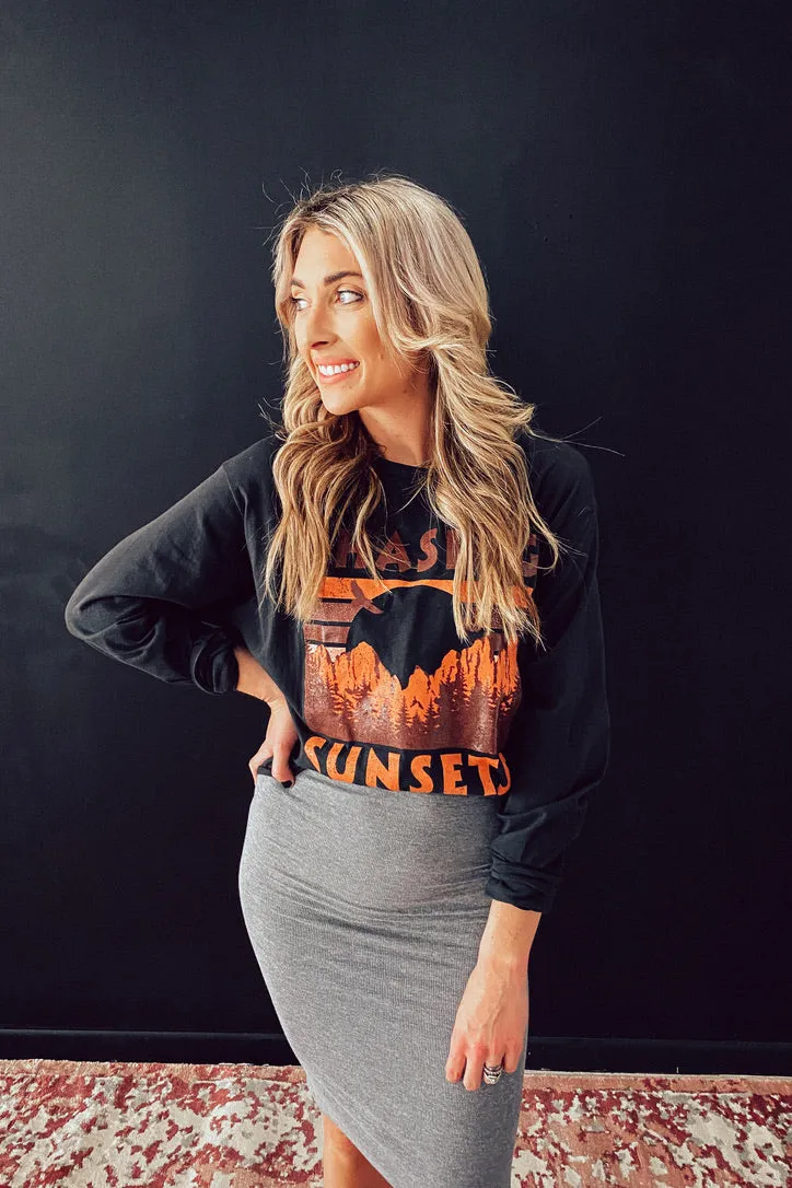 Chasing Sunsets Long Sleeve Graphic Tee