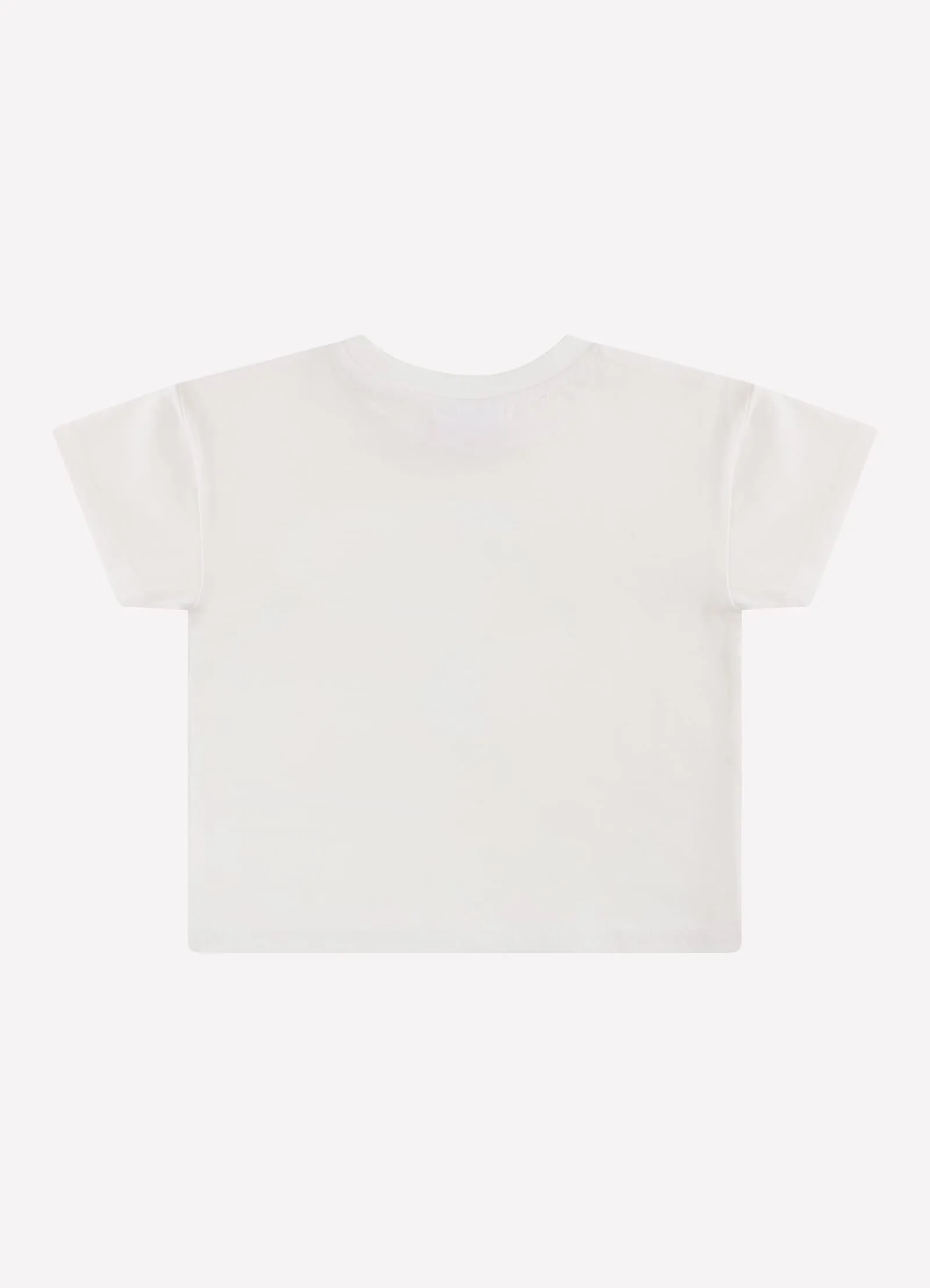 Cloud Dancer Cotton Embossed Crop Tee - Cloud Dancer