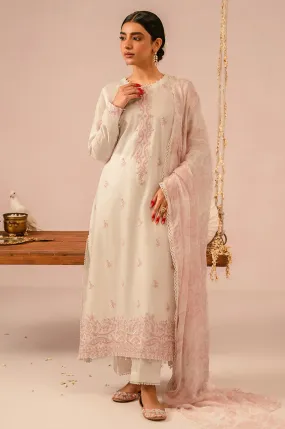 Emb Lawn Mahiri '24 - Ivory Cream-3 Piece Embroidered Lawn Suit