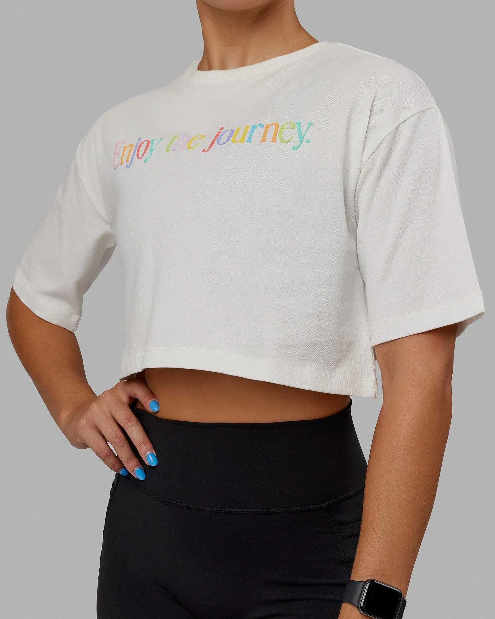 Enjoy the Journey Heavyweight Cropped Tee - Off White