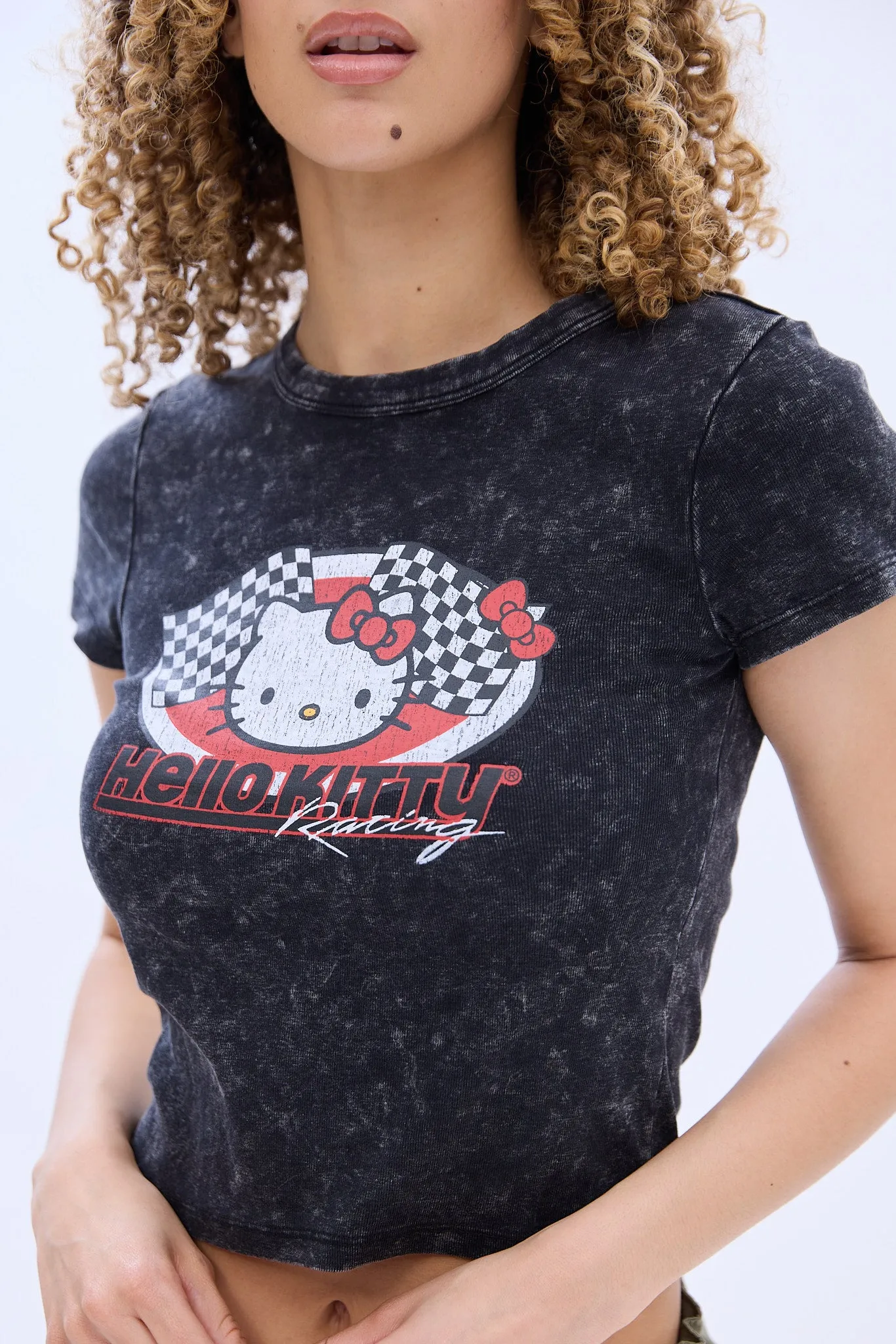 Hello Kitty Race Graphic Baby Tee