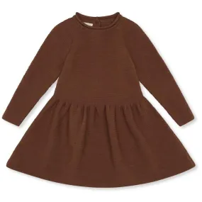 Konges Slojd Ballerina Dress Wool Knit in Toffee