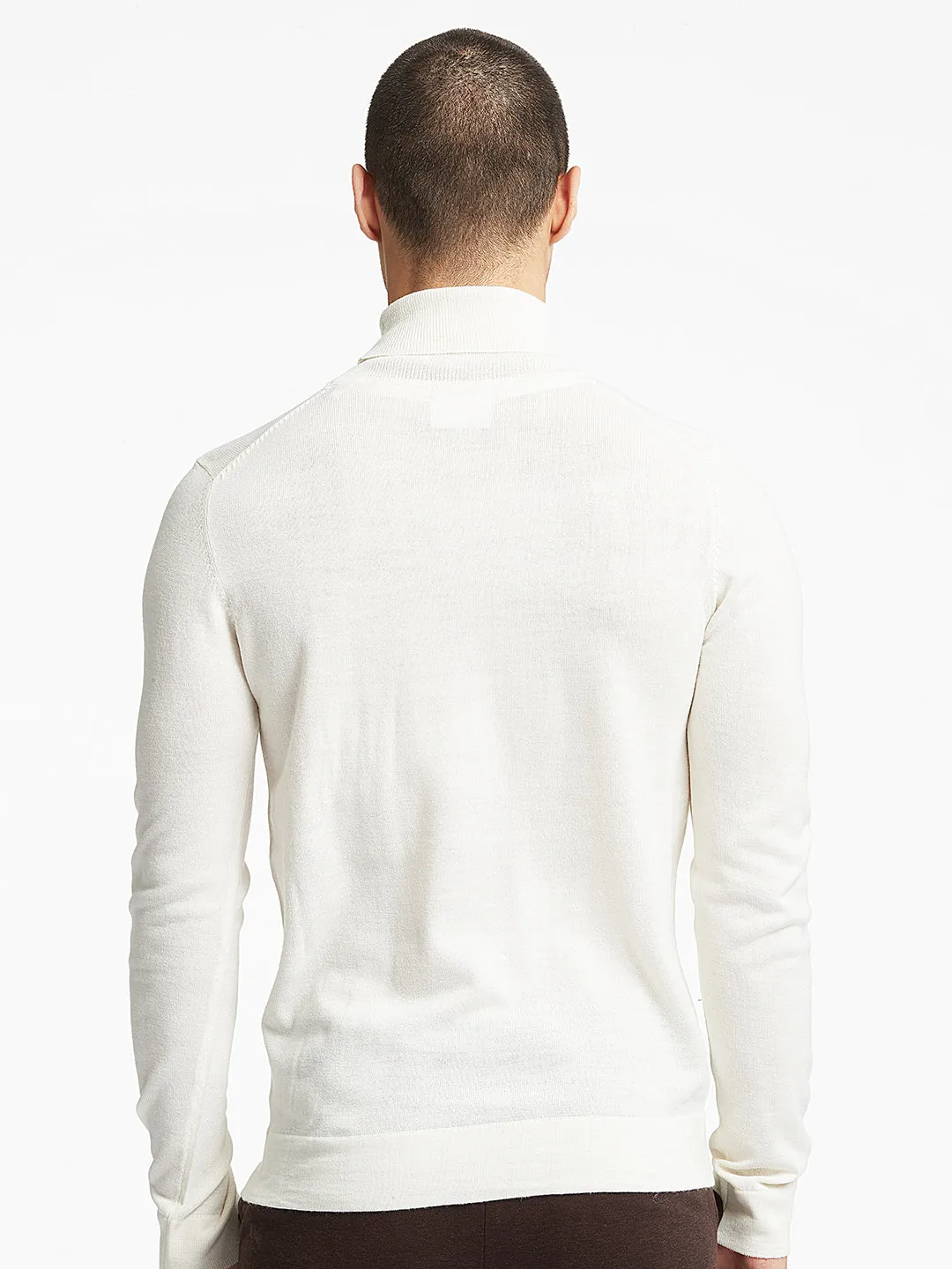 Lindbergh Men White Solid Sweater