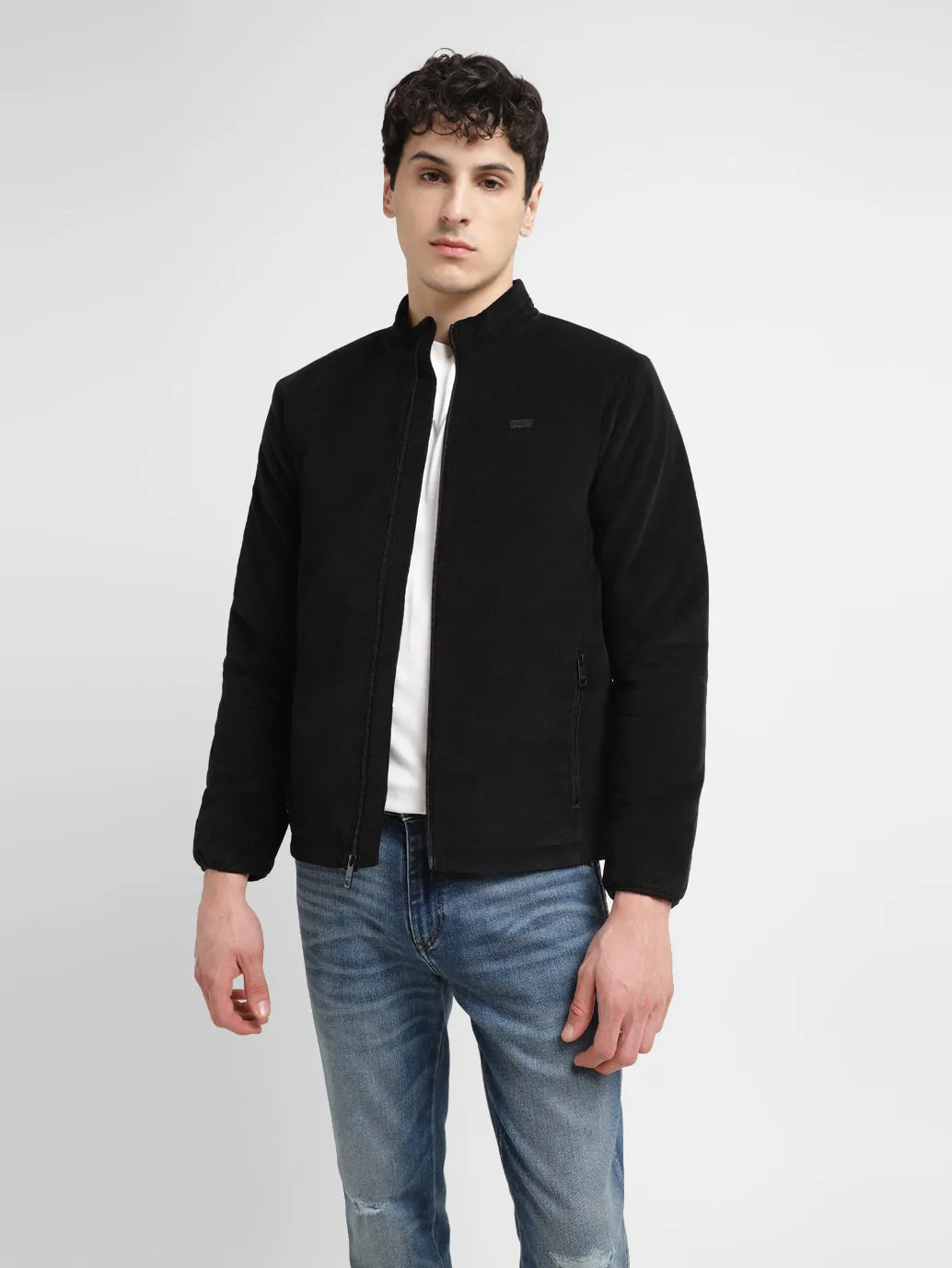 Men's Black Regular Collar Tailored Jacket