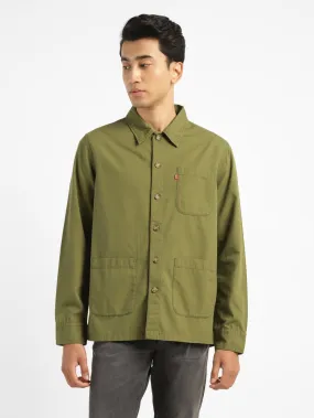 Men's Solid Full Sleeve Shacket