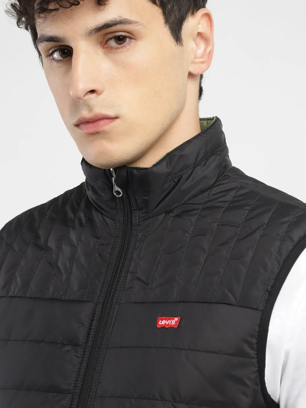 Men's Solid Reversible Quilted Jacket