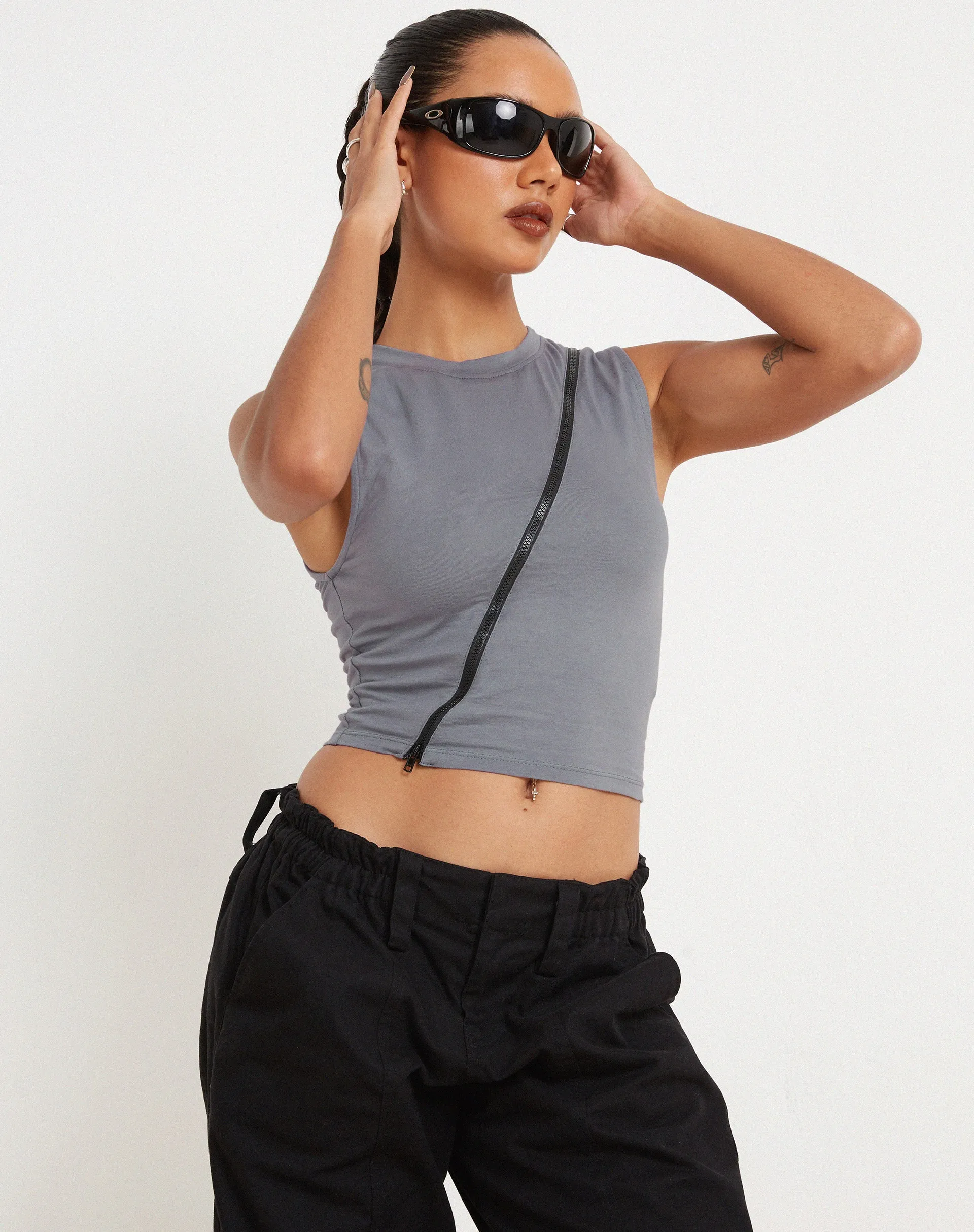 Mozi Top in Grey