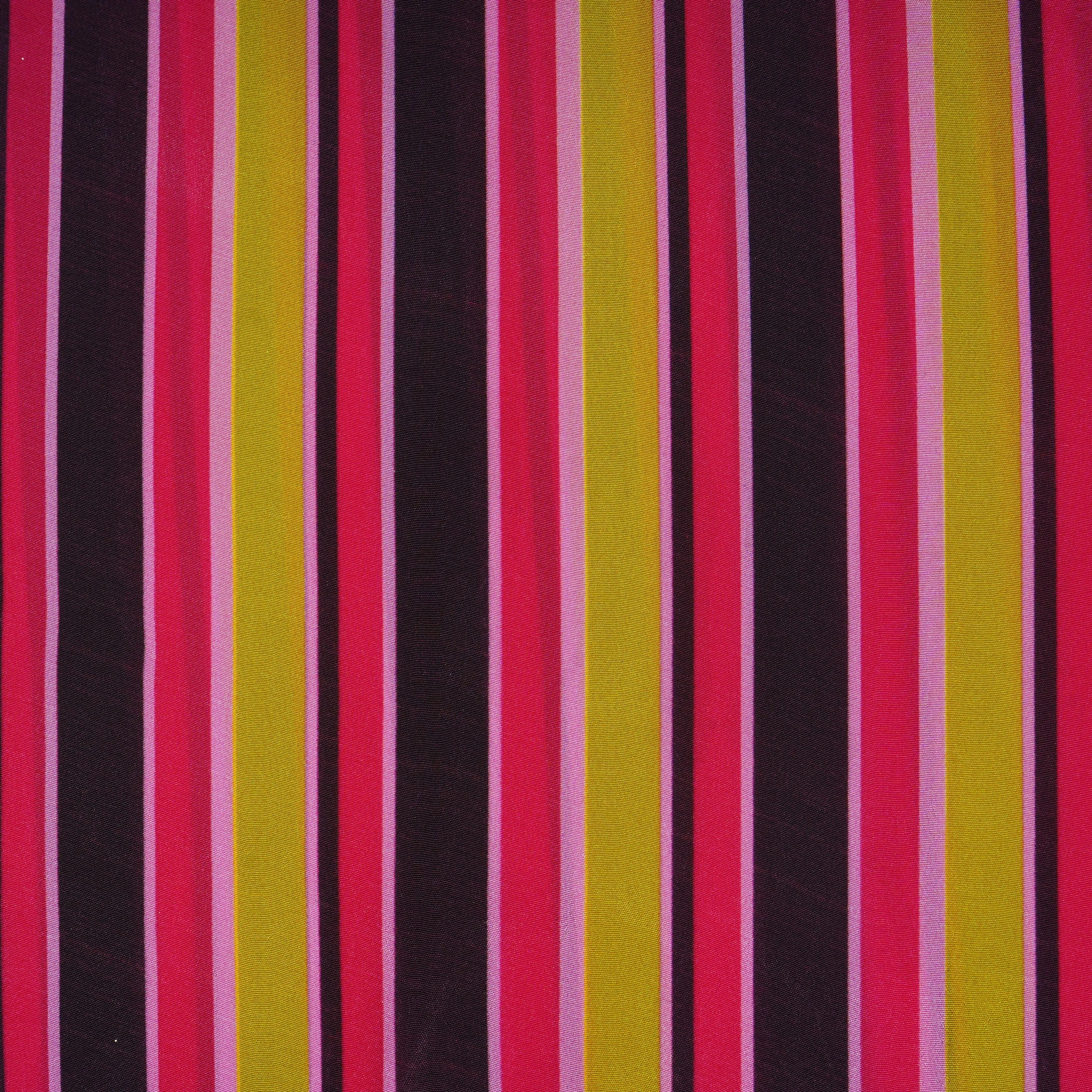 Multicolor Stripes Print Natural Crepe Fabric 21056