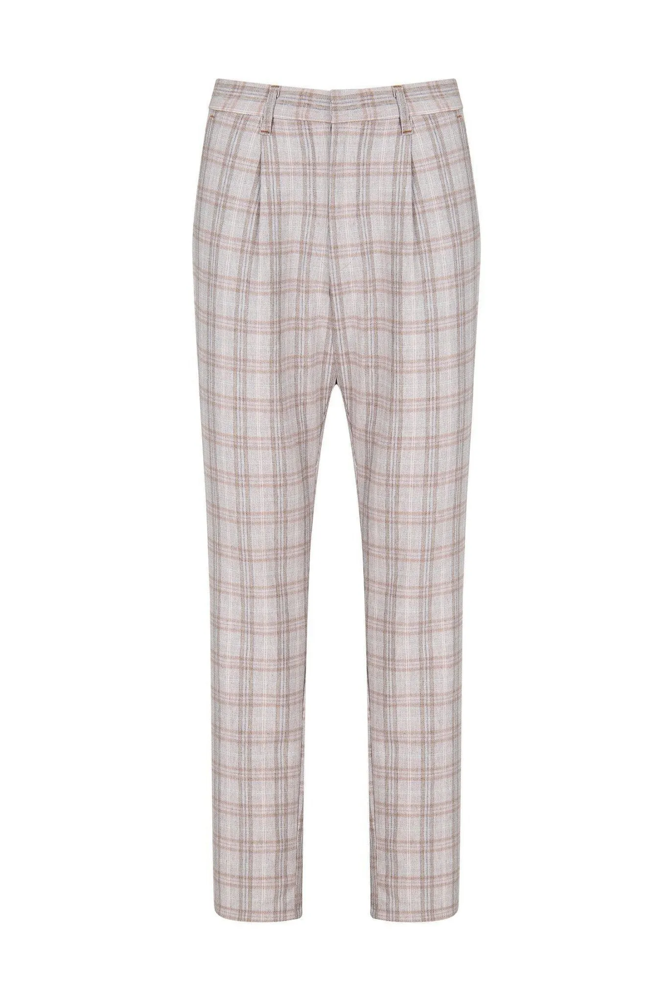 Patterned Slim Fit Casual Trouser - Pink