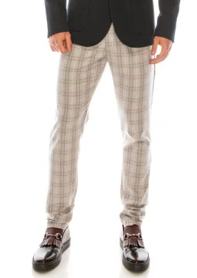 Patterned Slim Fit Casual Trouser - Pink