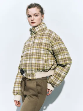 Plaid Padded Puffer Jackets