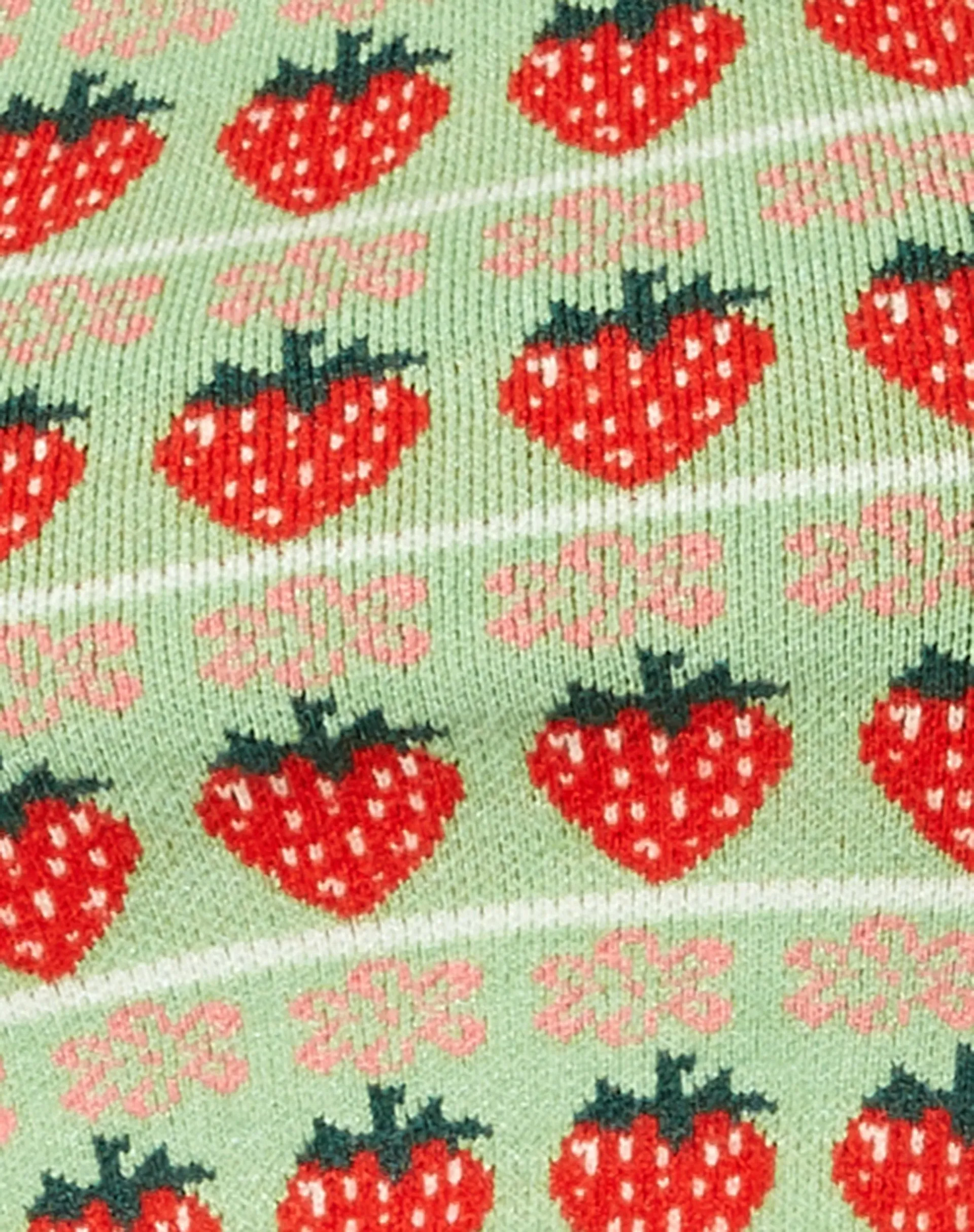 Roe Crop Top in Mint String Of Strawberries