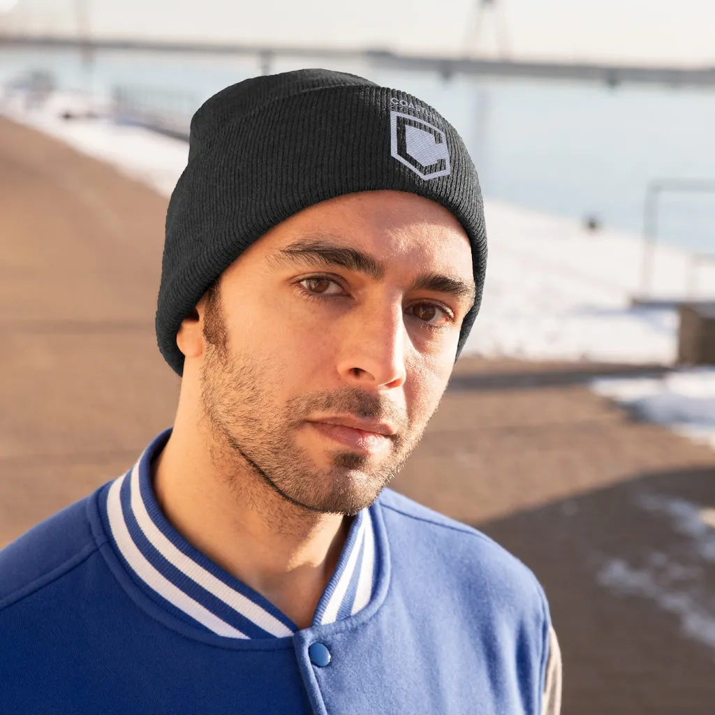 Shield Logo Embroidered Knit Beanie