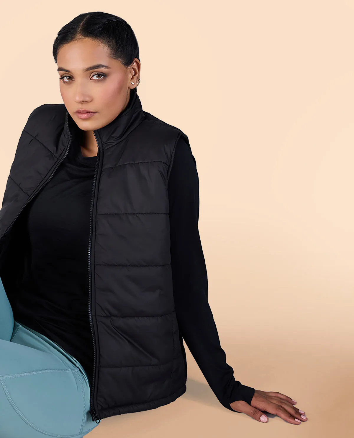 Sleeveless Puffer Jacket Black