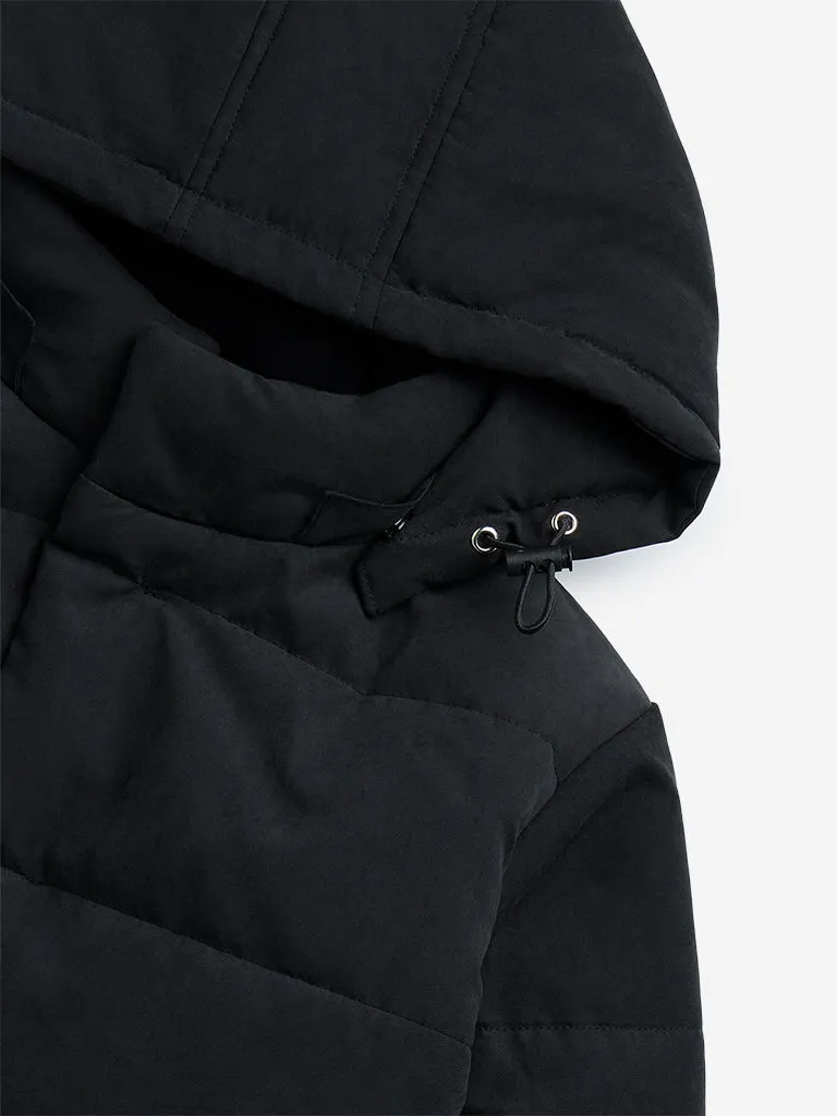 Y&F Kids Black Quilted Puffer Jacket